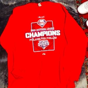 Phillies long sleeve shirt majestic xl